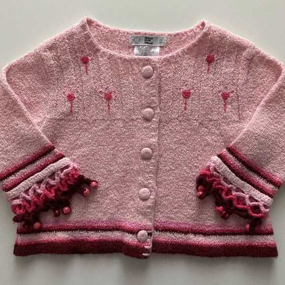 🇨🇦 Deux par Deux 2T acrylic knit cardigan - Picture 1 of 10